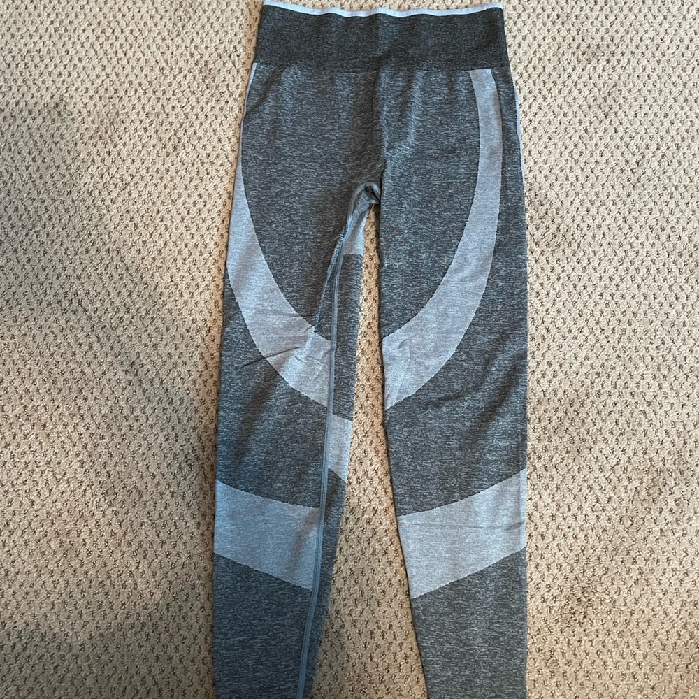 Gray/ blue seamless leggings